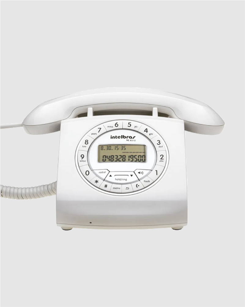 Telefone Branco Intelbras TC 8312
