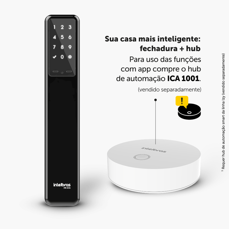 Fechadura Digital Inteligente de Embutir IFR 3001 Intelbras 