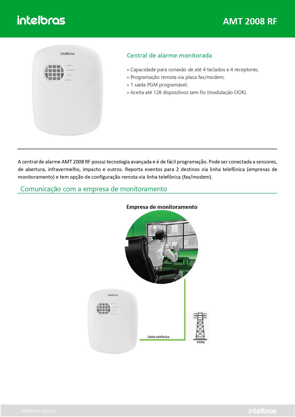 CENTRAL DE ALARME AMT 2008 RF (F-70)