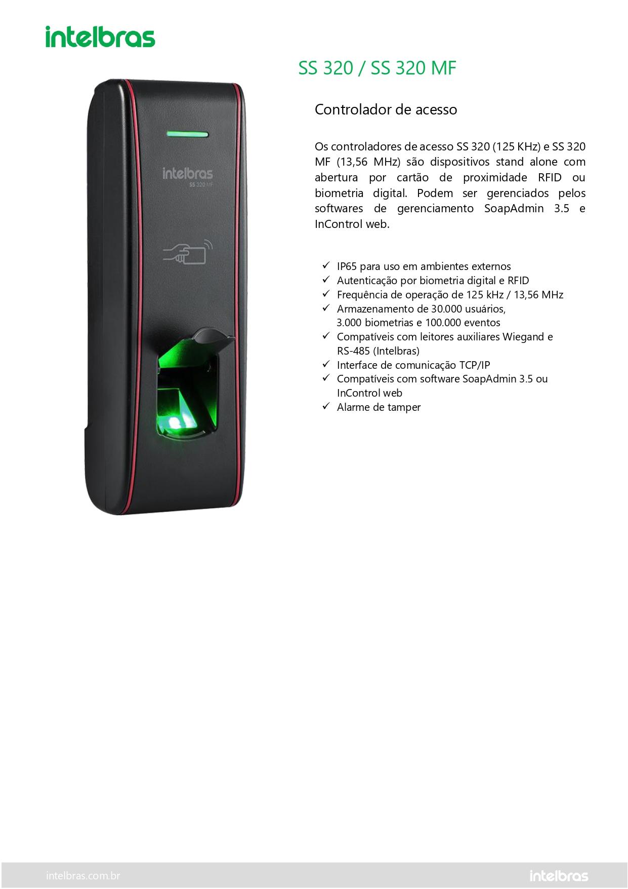 CONTROLADOR DE ACESSO SS 320 INTELBRAS