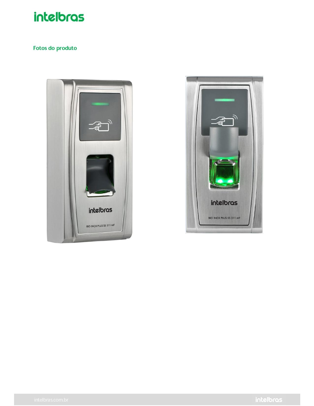 CONTROLADOR DE ACESSO BIO INOX PLUS SS 311 