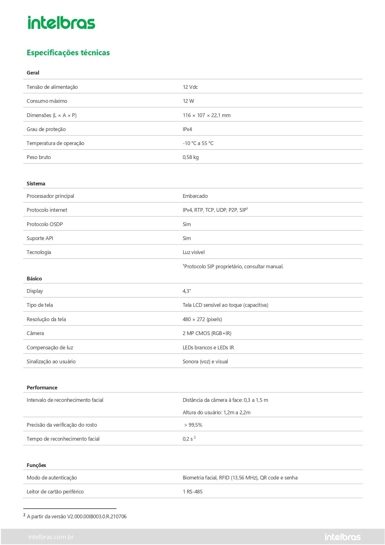 CONTROLADOR DE ACESSO SS 3530 MF FACE W
