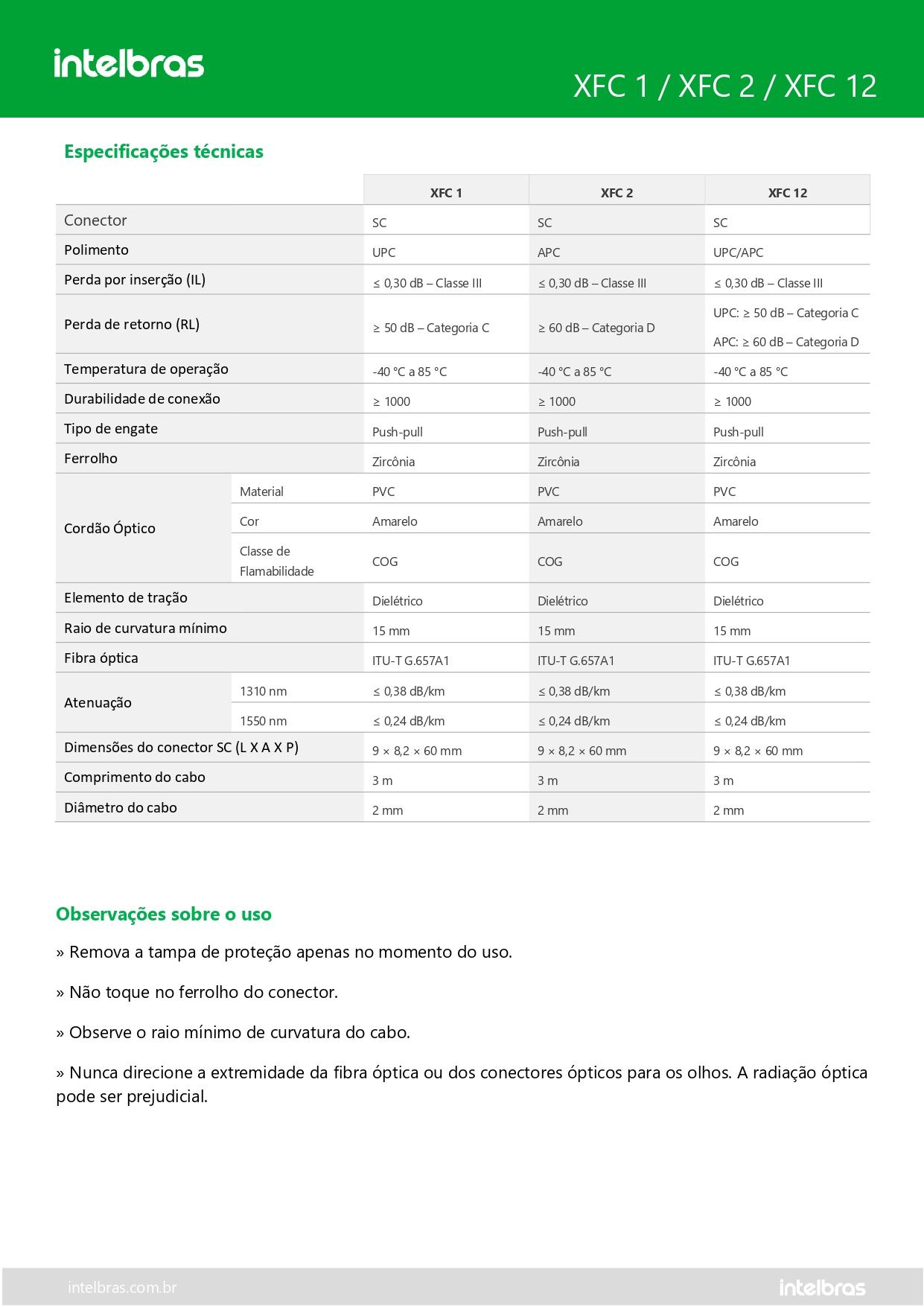 CORDAO OPTICO SC/UPC SM 2,0MM 3M XFC 1