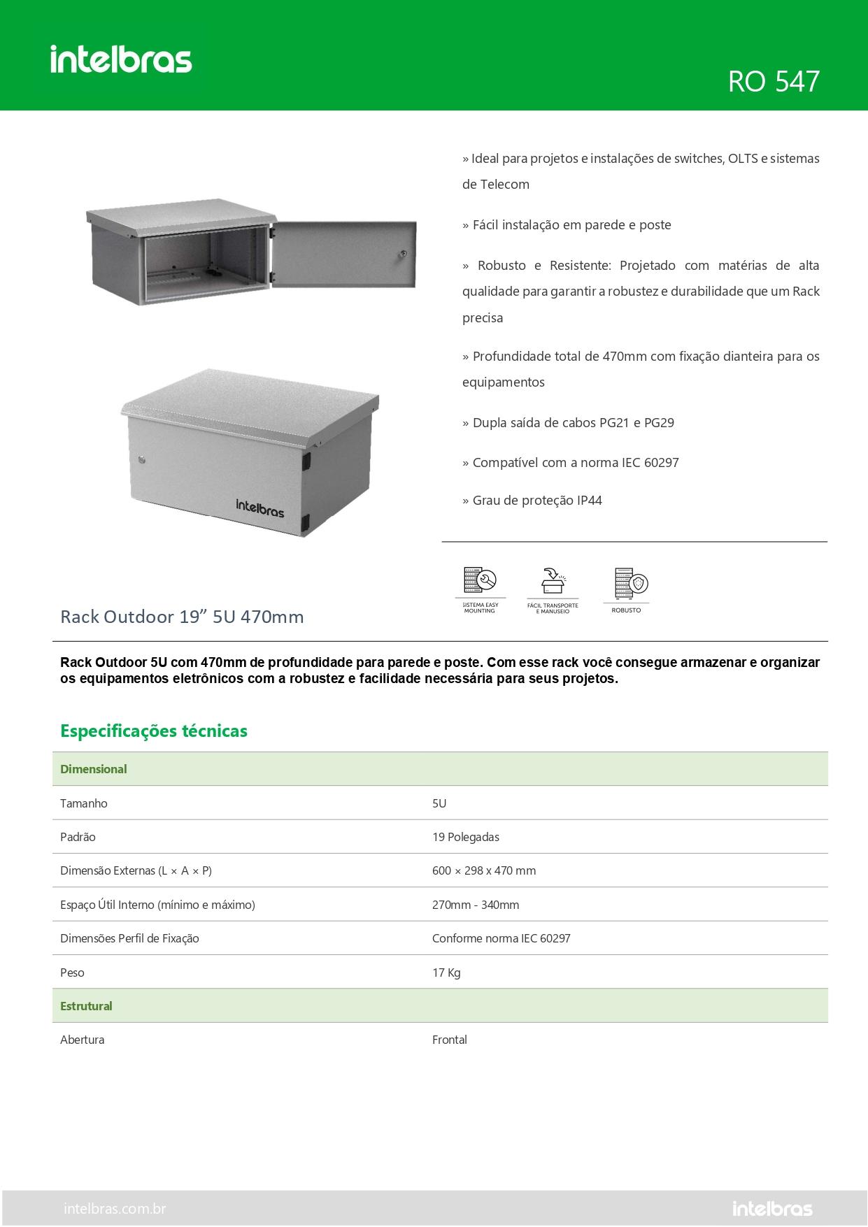 Rack Outdoor 5U 470mm