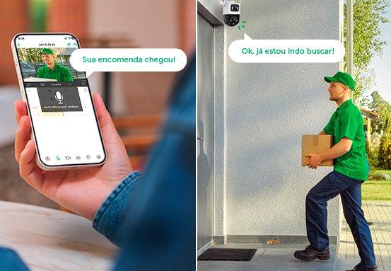 Câmera externa inteligente Wi-Fi 3MP 360°