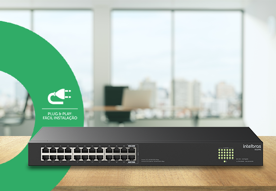 Switch Não Gerenciável 24 portas Gigabit Ethernet - S1124G