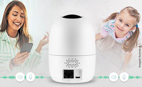 iM4 C + micro-SD 32 GB Câmera interna inteligente Wi-Fi Full HD 360°